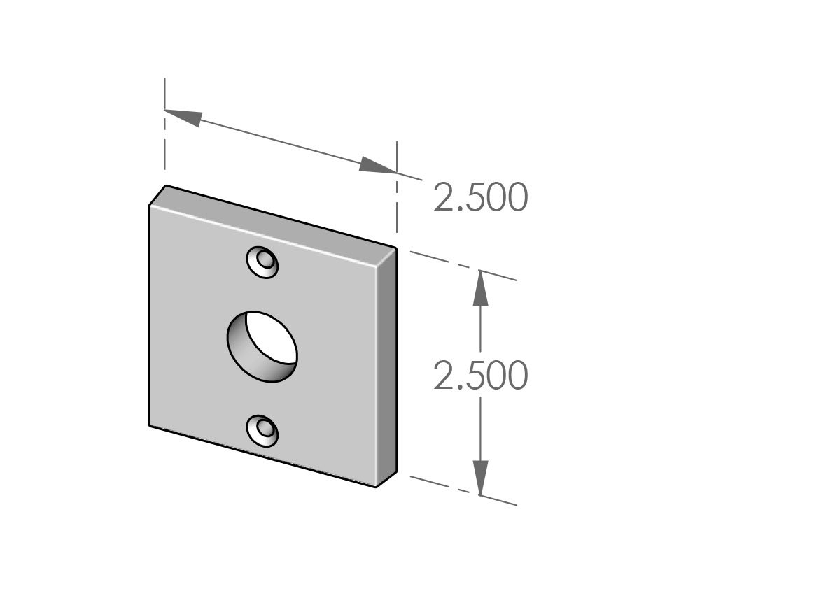 P-N926 Novus Square Passage Plate Specifications