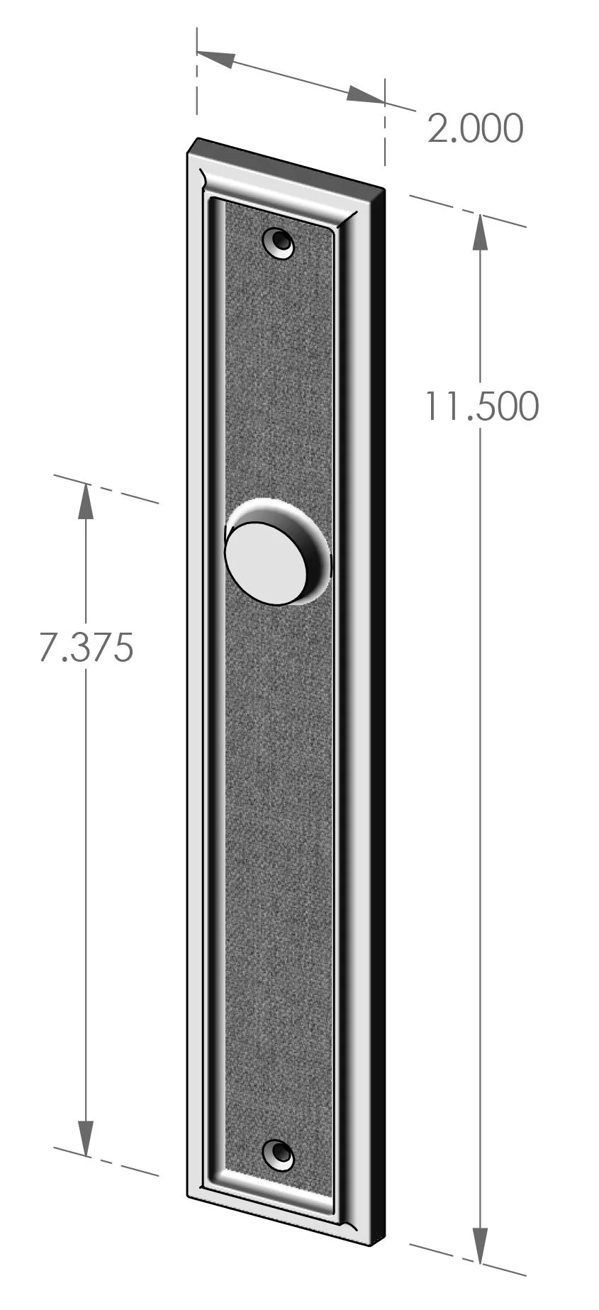 MP-2434 Ridge Burlap Profile Passage Plate Specifications