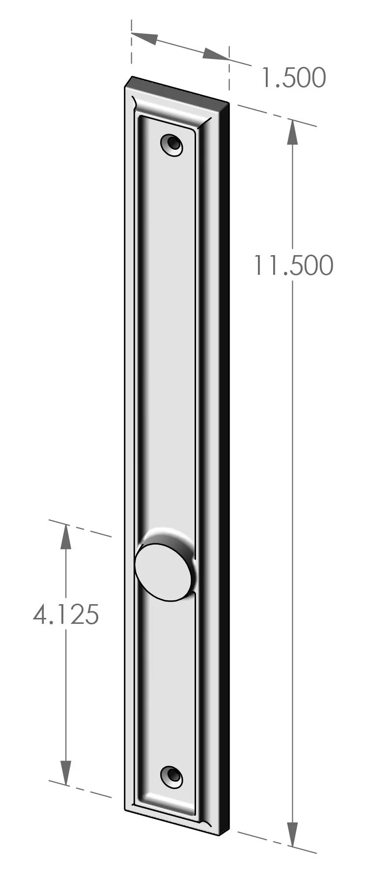 MP-US-827 Ridge Interior US Passage Plate Specifications