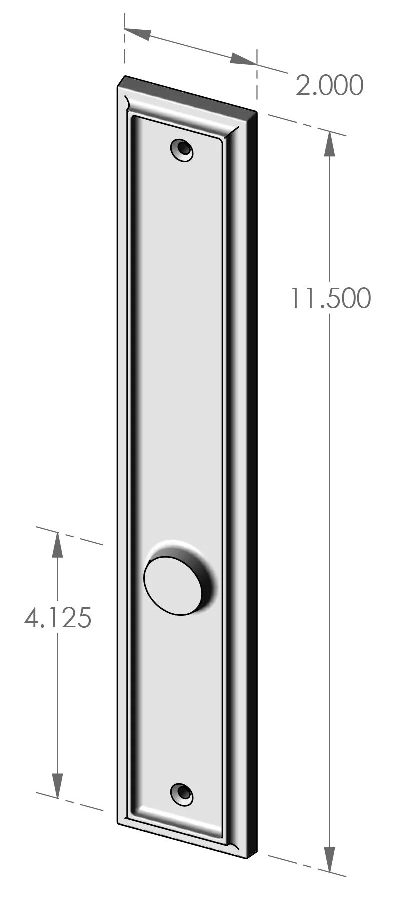 MP-US-829 Ridge Interior US Passage Plate Specifications