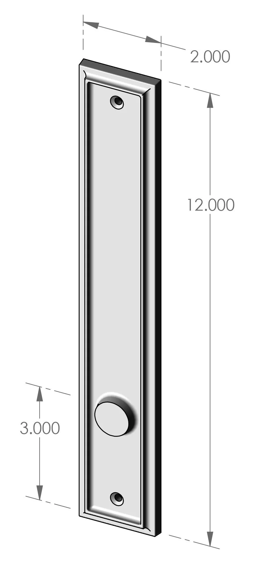 MP-US-831 Ridge Interior Passage Plate Specifications
