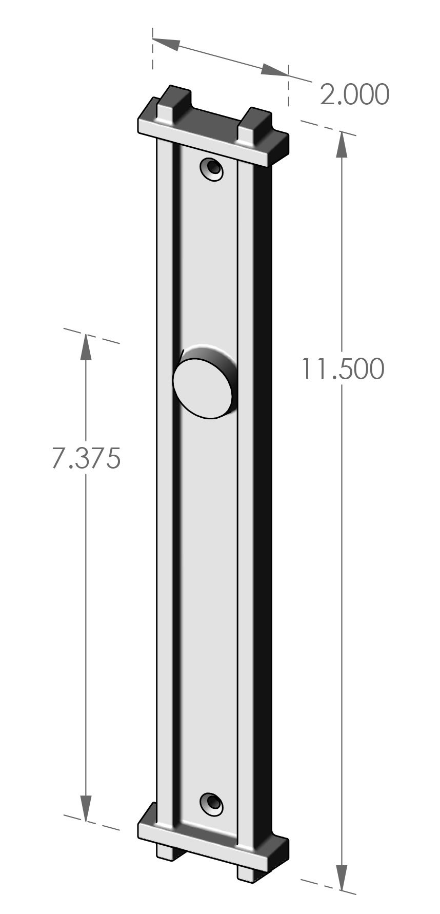 MP-4532 Trellis Plate with Profile Cylinder Cut Out Specifications