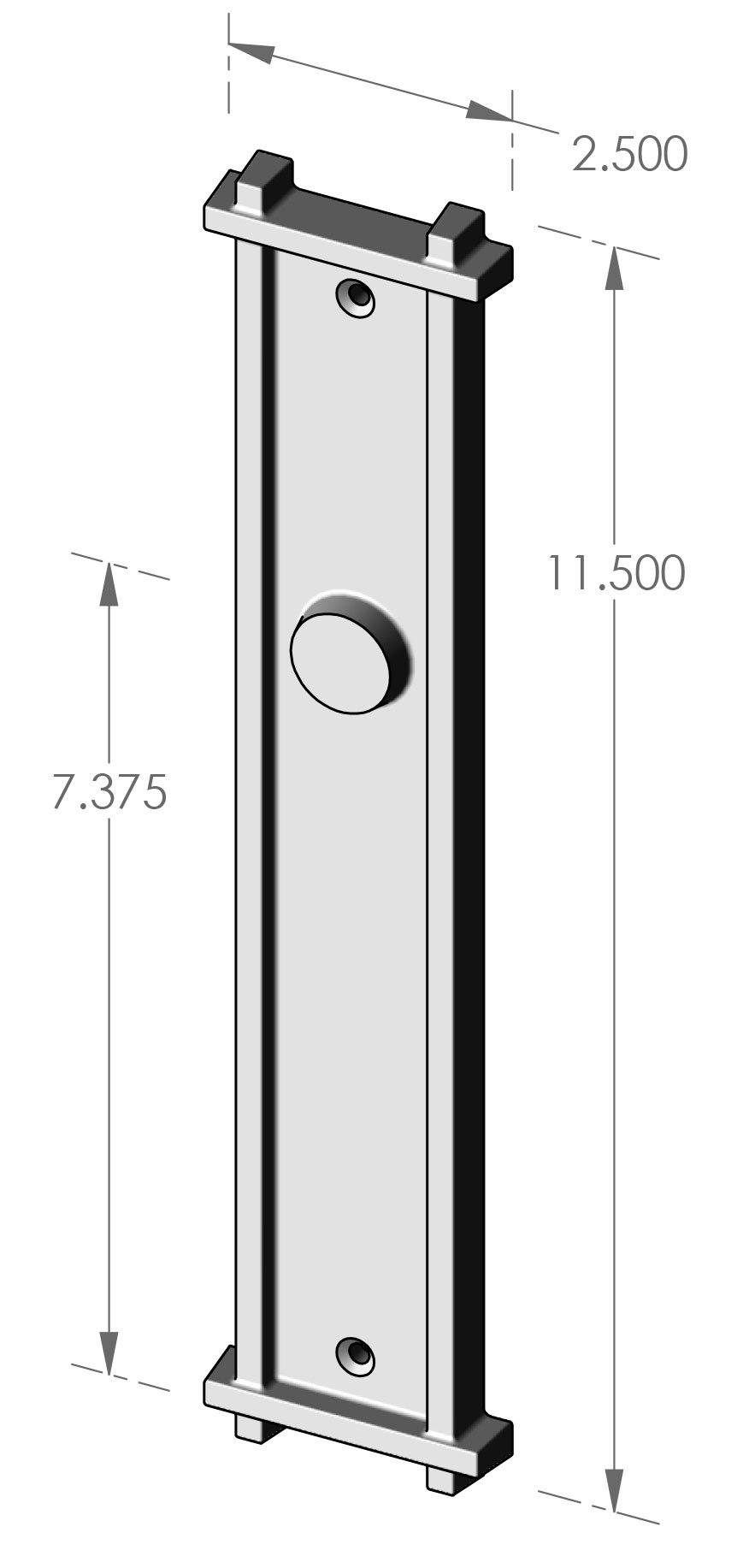MP-4533 Trellis Plate with Profile Cylinder Cut Out Specifications