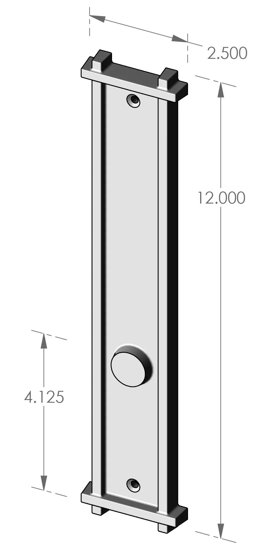 MP-US-4537 Trellis Interior US Passage Plate Specifications