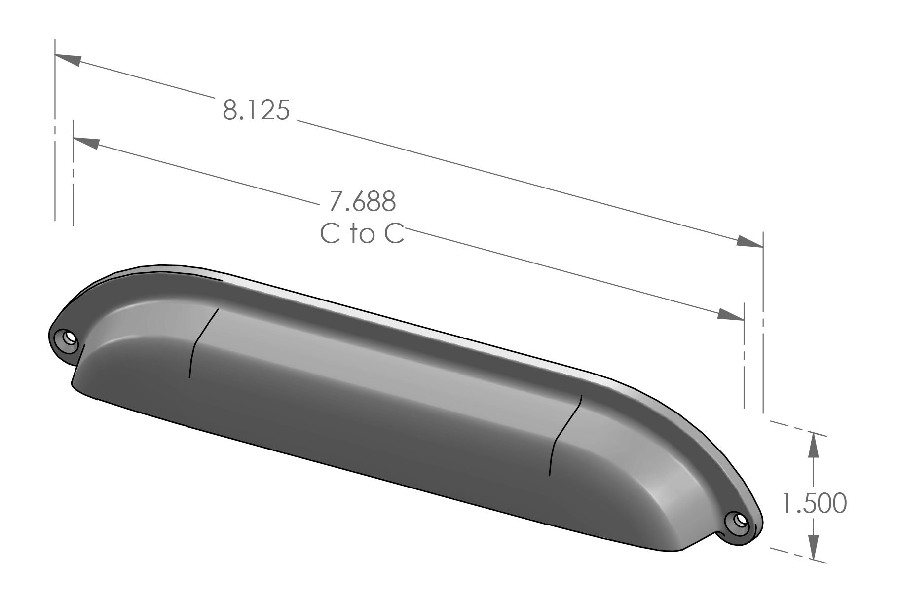 CK-609 Surface Mount Bin Pull Specifications