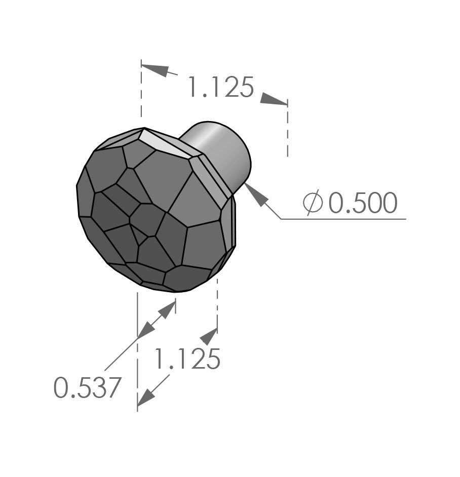 CK-229 Cassia Round Cabinet Knob Specifications