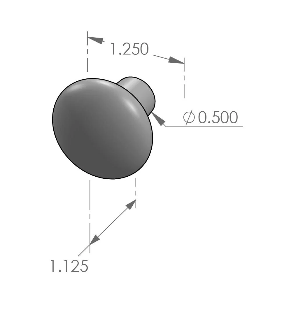 CK-403 Mushroom Cabinet Knob Specifications