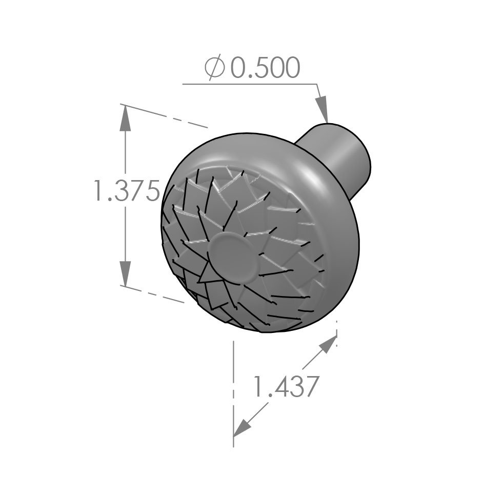 CK-230 Artichoke Round Cabinet Knob Specifications