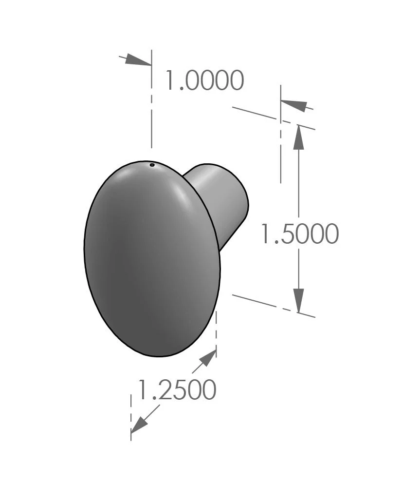 CK-302 Oval Cabinet Knob Specifications