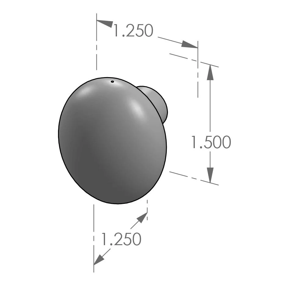 CK-303 Oval Cabinet Knob Specifications