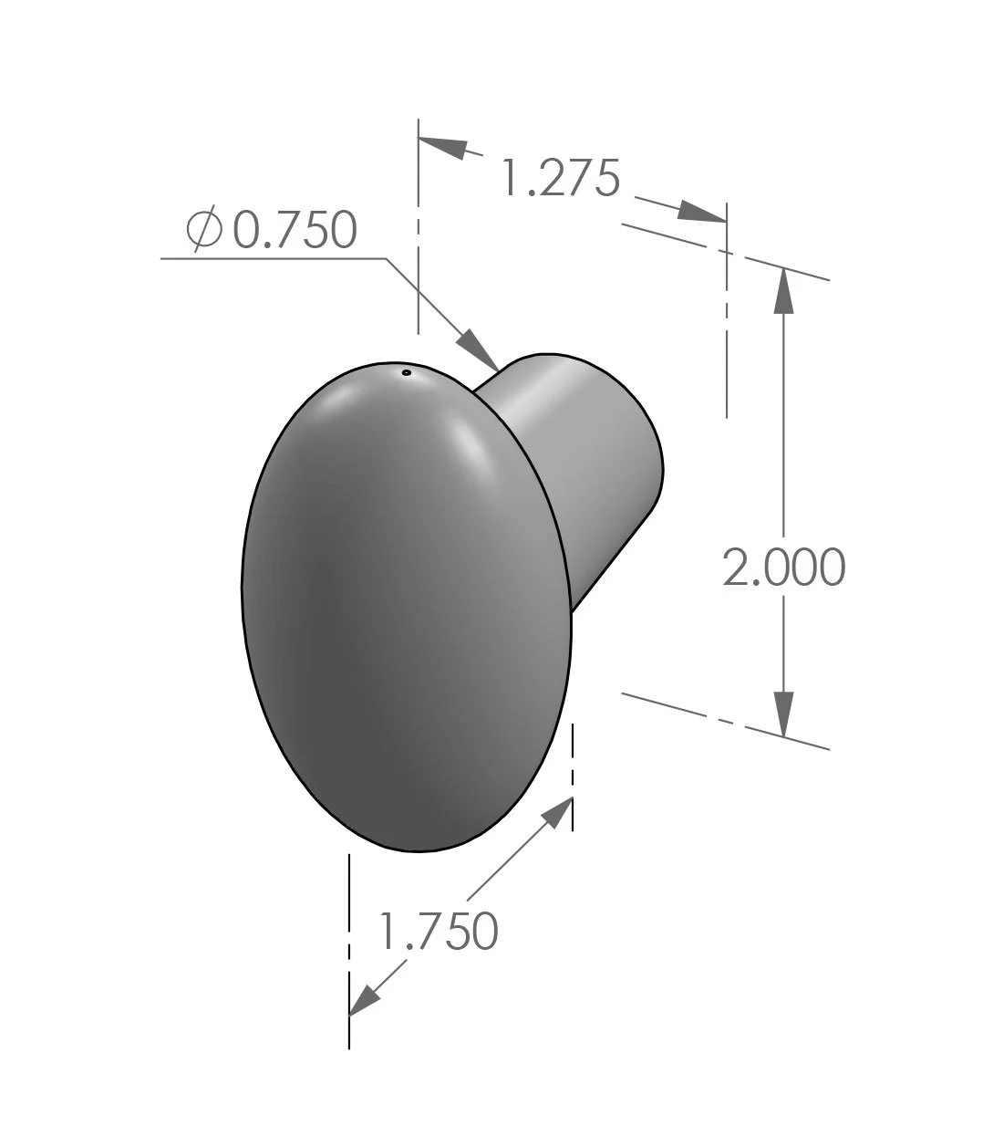 CK-305 Oval Cabinet Knob Specifications
