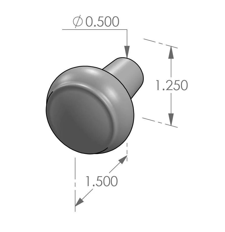 CK-408 Round Ridge Cabinet Knob Specifications