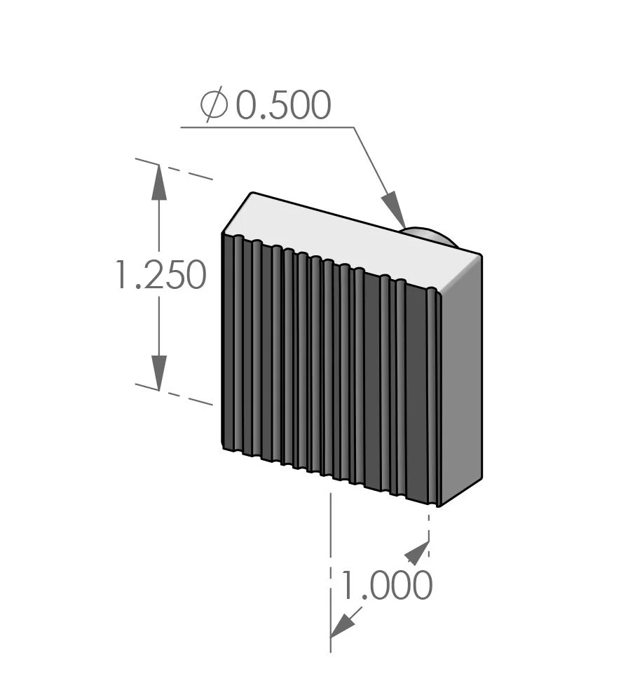 CK-425 Corduroy Square Flat Cabinet Knob Specifications