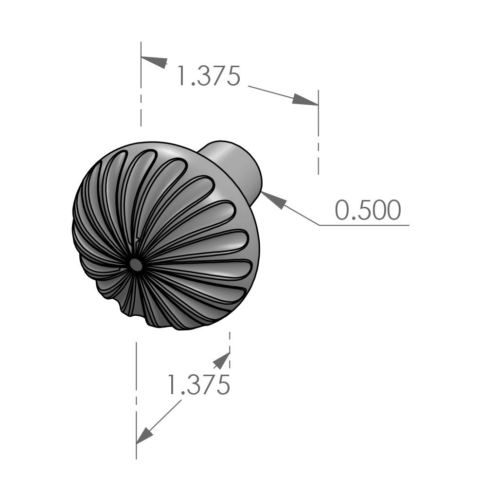 CK-430 Giro Round Cabinet Knob Specifications