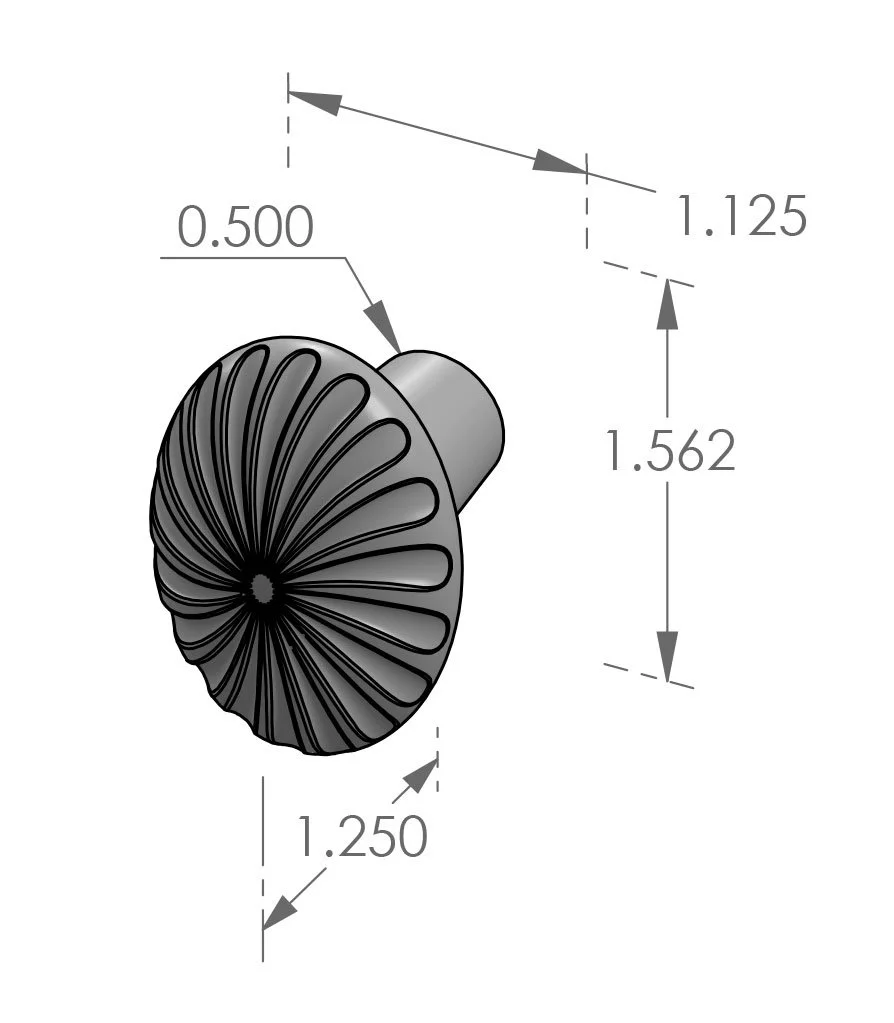CK-431 Giro Oval Cabinet Knob Specifications