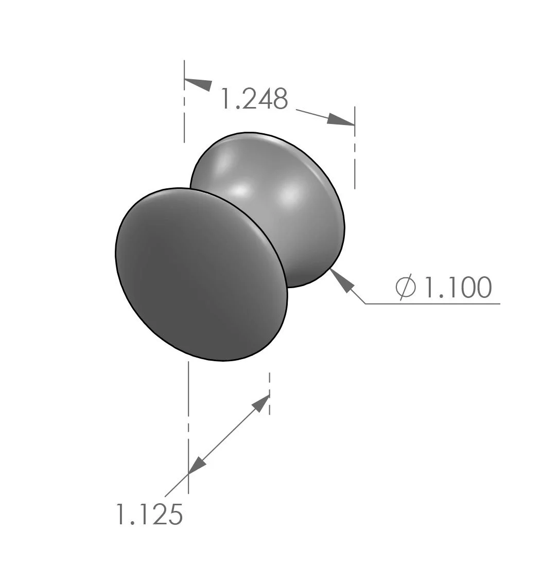 CK-451 Flared Cabinet Knob Specifications