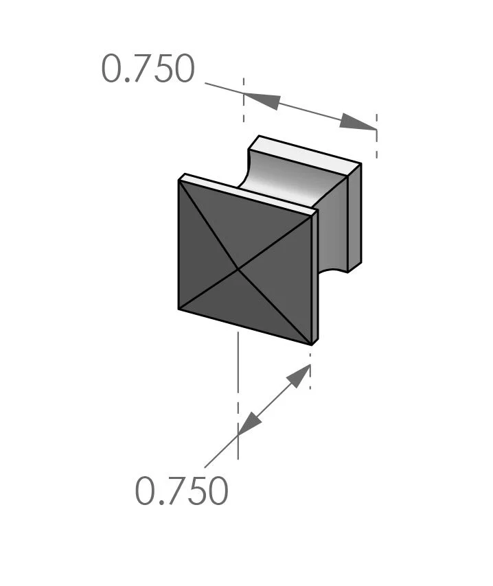 CK-522 Square Cabinet Knob Specifications