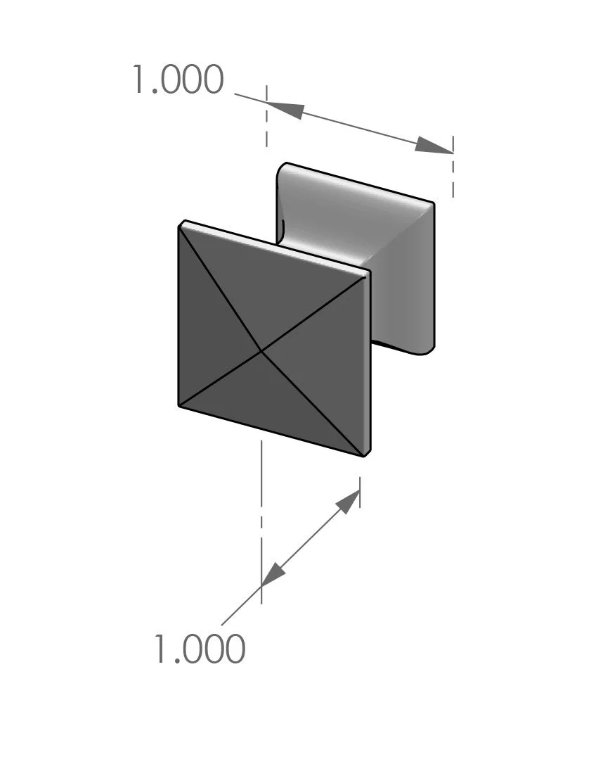 CK-522-5 Square Cabinet Knob Specifications