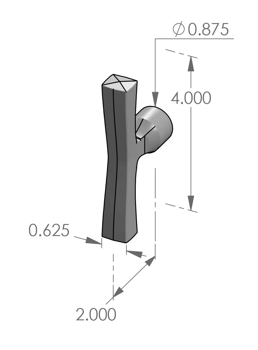 CK-228T T-Handle Cabinet Knob  Specifications