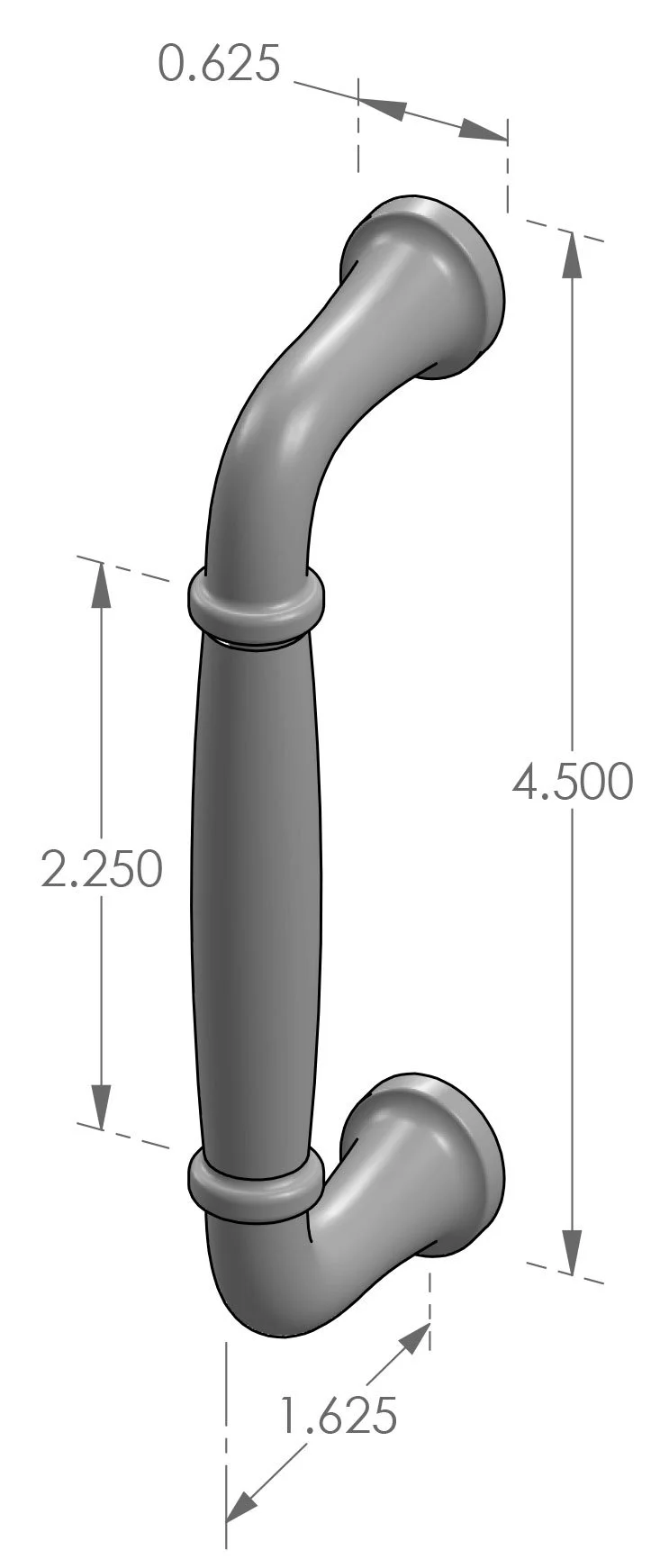 CK-143 Ridge Cabinet Pull Specifications
