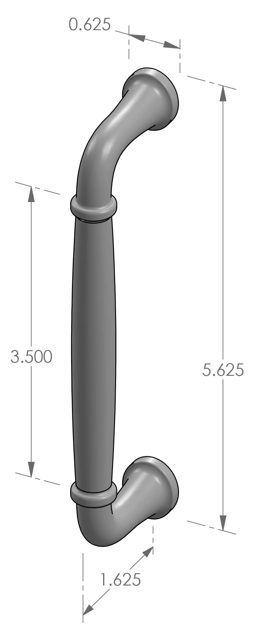 CK-144 Ridge Cabinet Pull Specifications