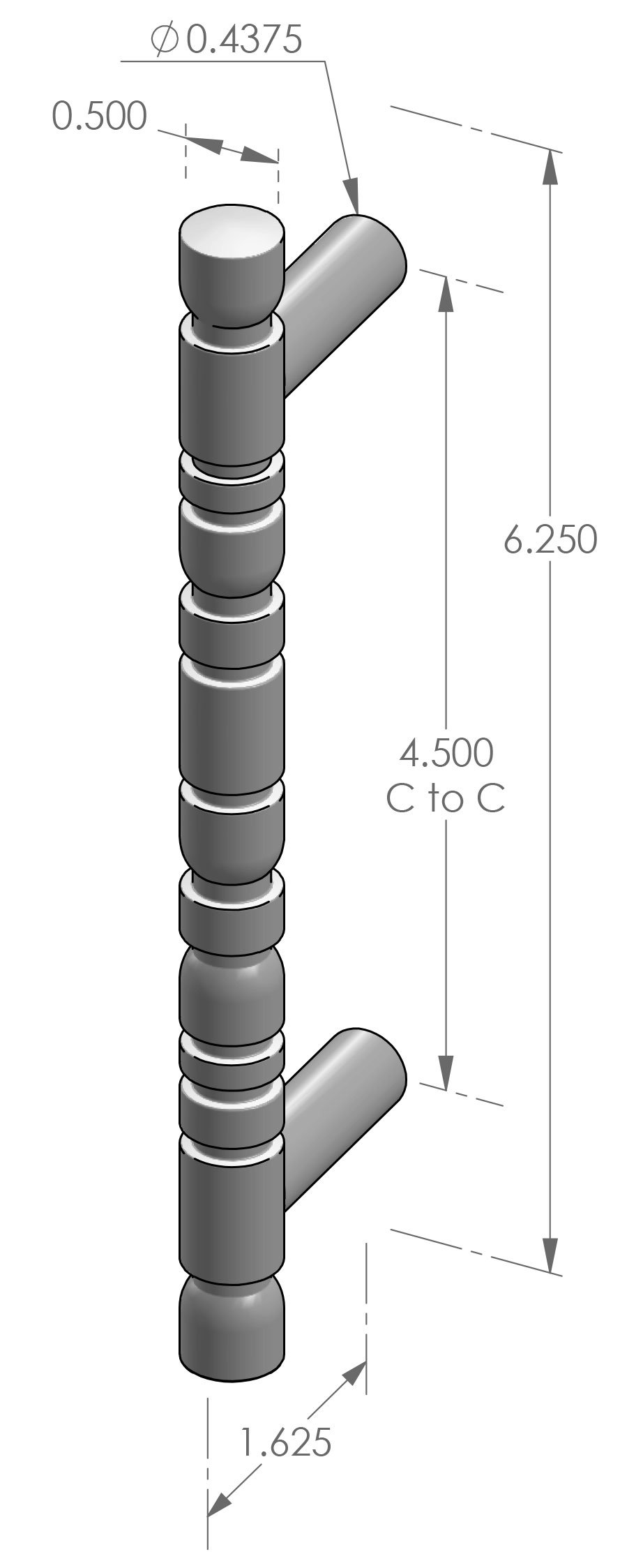 CK-195-6 Assemblage Cabinet Pull Specifications