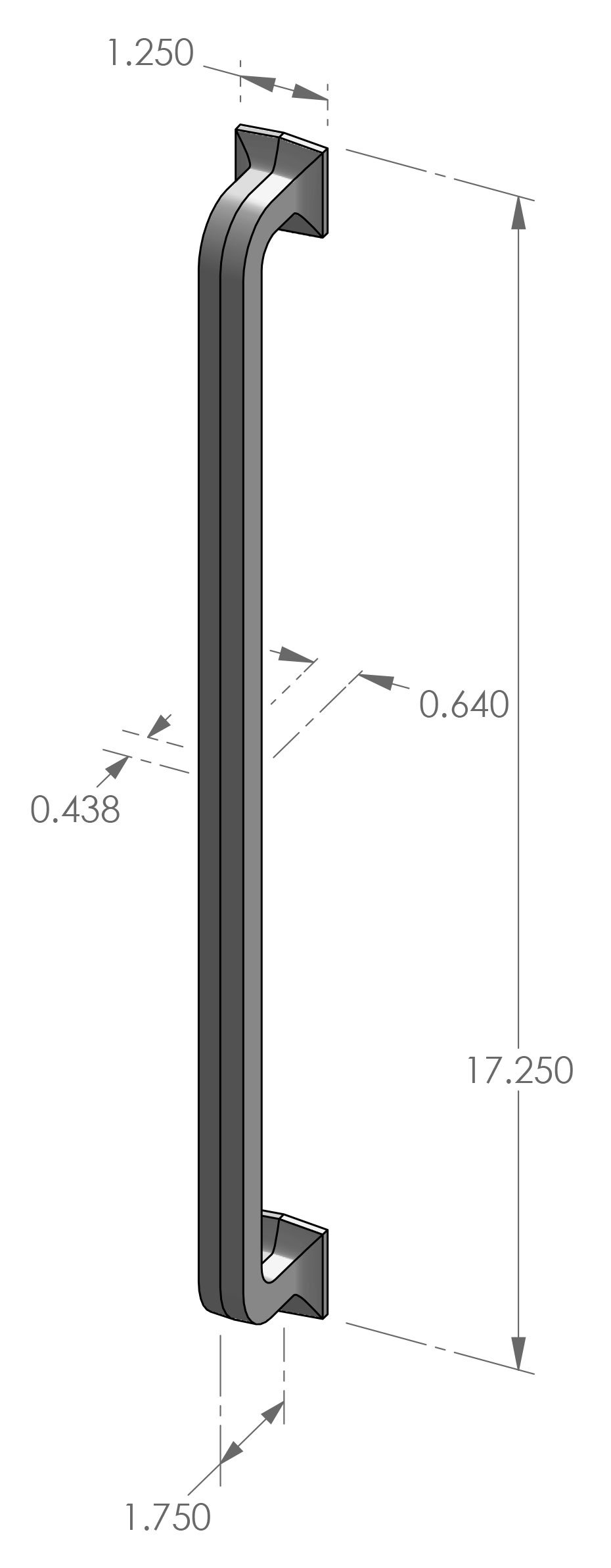 CK-560 Square Handle Cabinet Pull Specifications