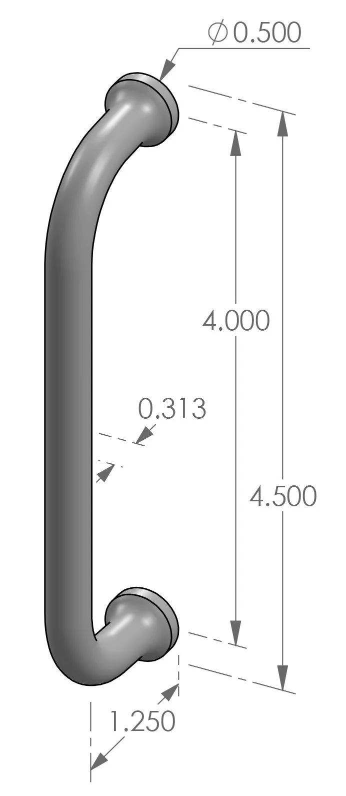 CK-569-4 Petite Cabinet Pull Specifications