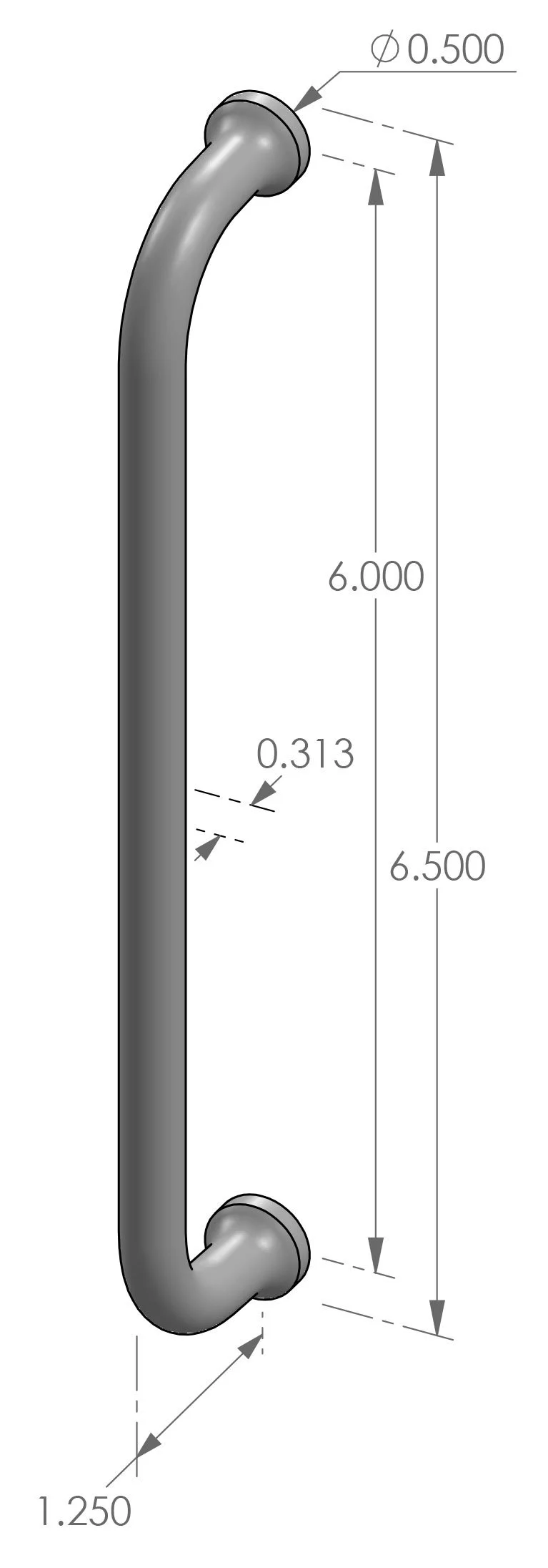 CK-569-6 Petite Cabinet Pull Specifications