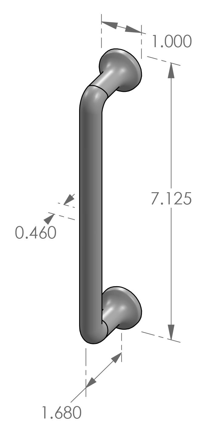 CK-570 Round Foot Cabinet Pull Specifications