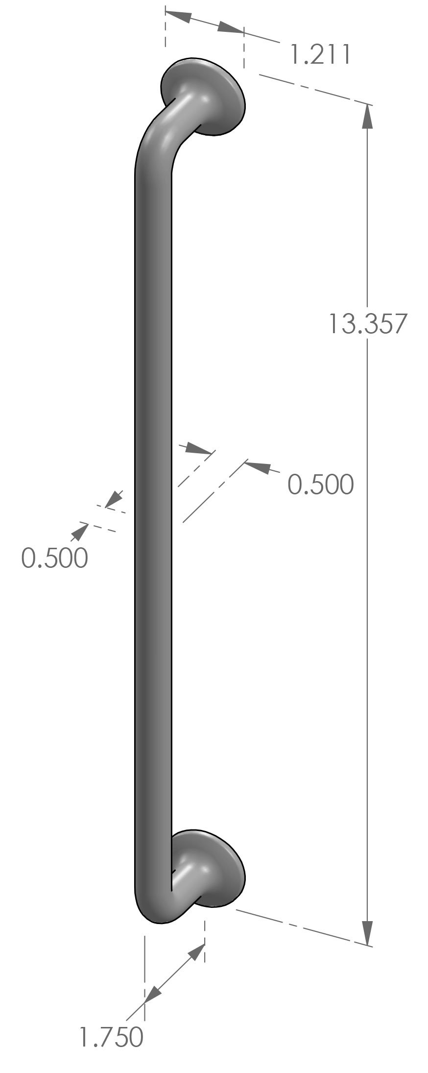 CK-578 Round Foot Cabinet Pull Specifications