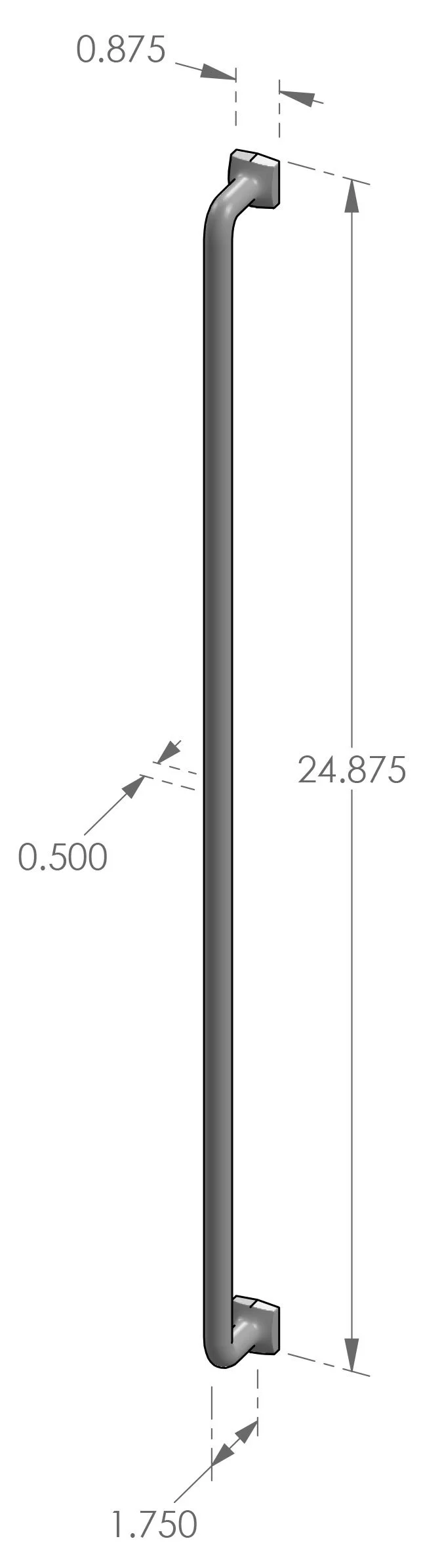 CK-584 Square Foot Cabinet Pull Specifications
