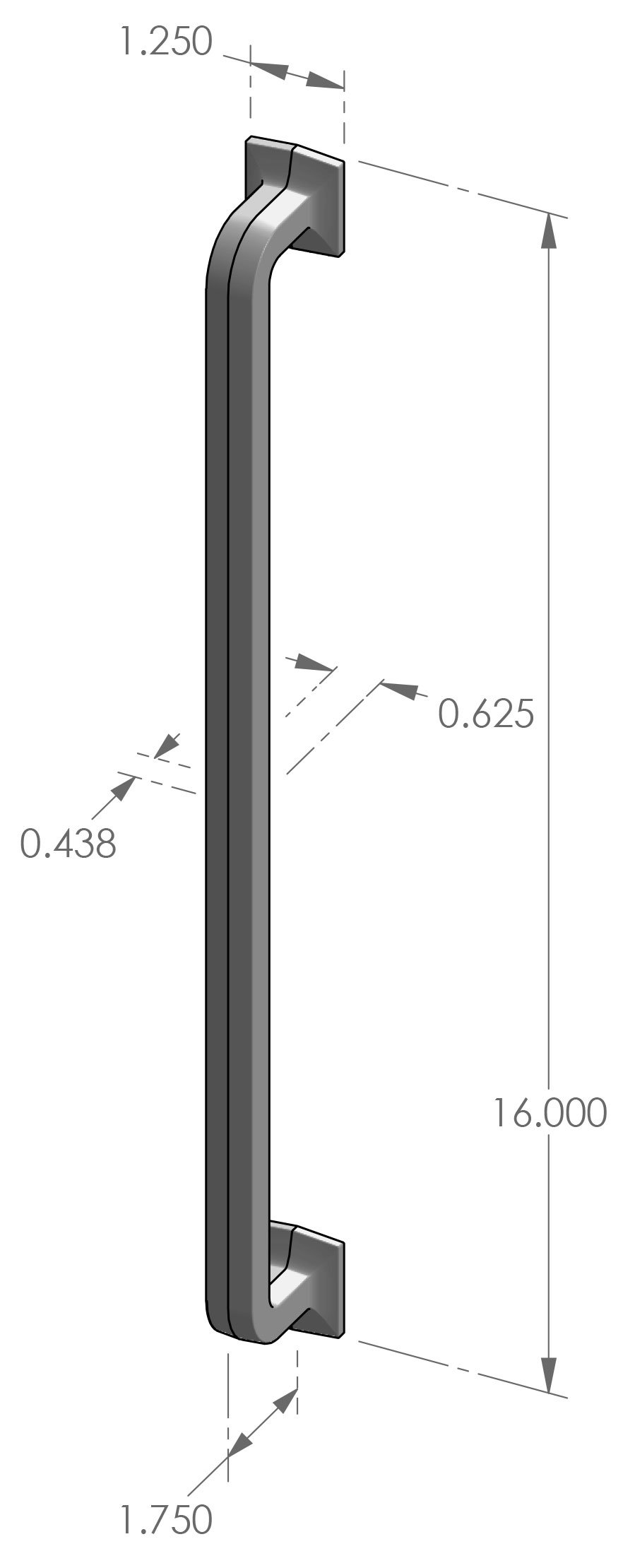 CK-559 Square Handle Cabinet Pull Specifications