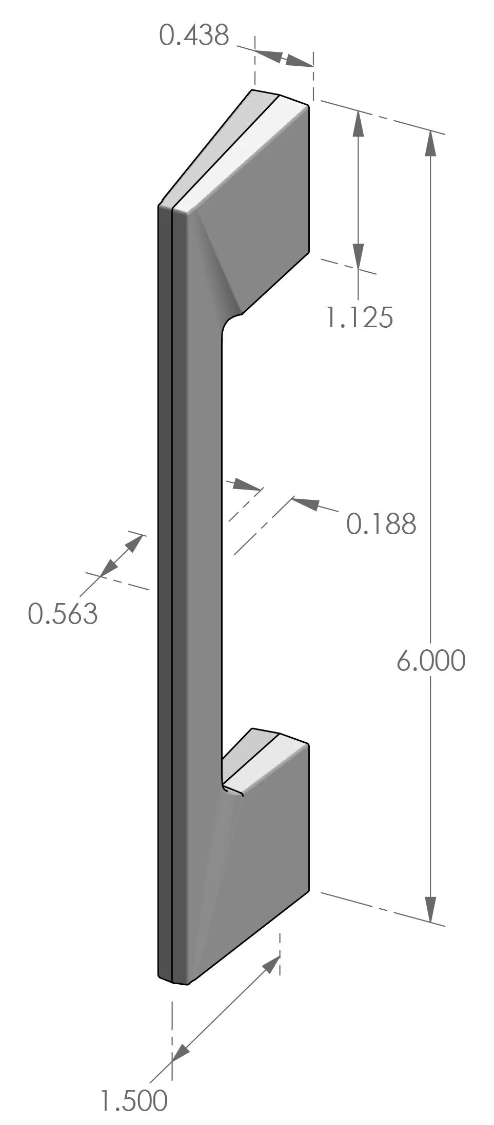 CK-804 Swedge Cabinet Pull Specifications