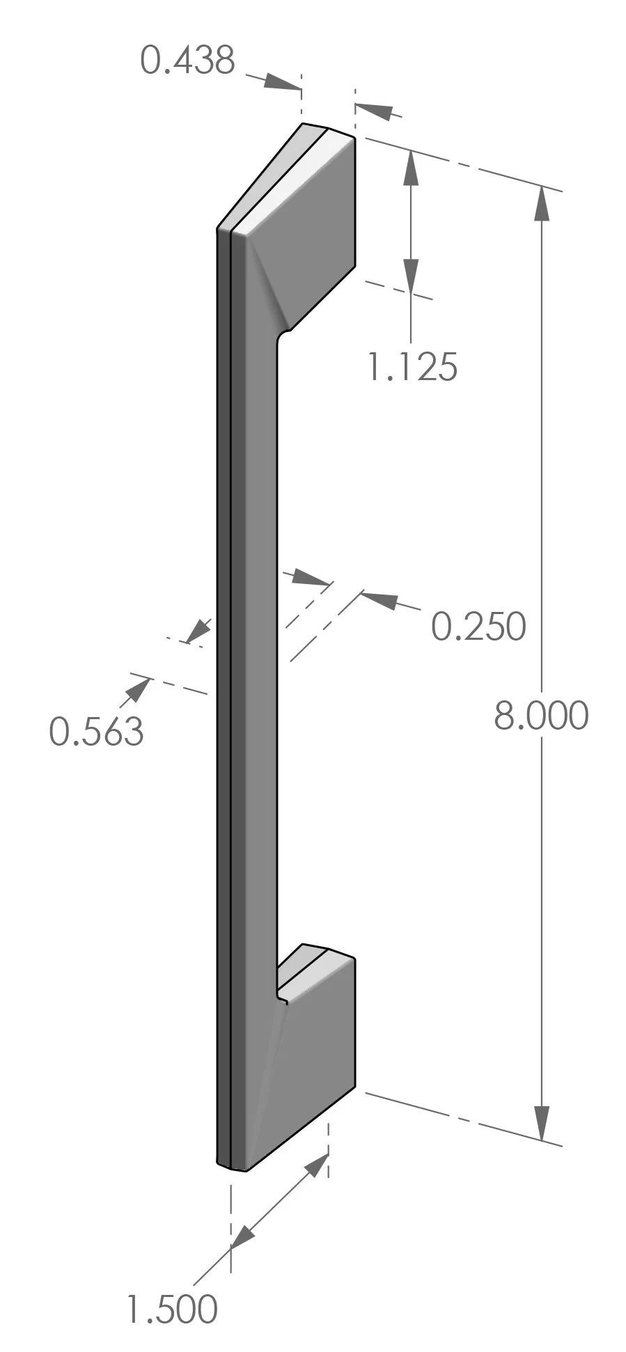 CK-805 Swedge Cabinet Pull Specifications