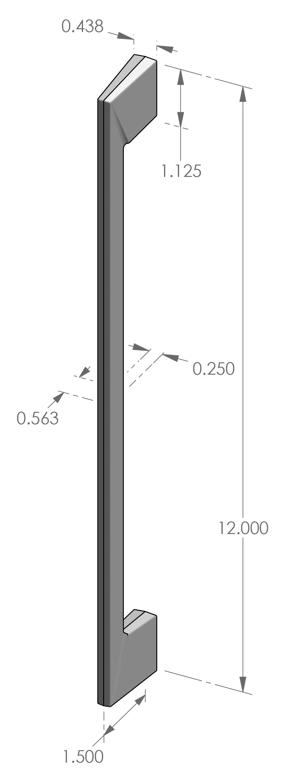 CK-807 Swedge Cabinet Pull Specifications