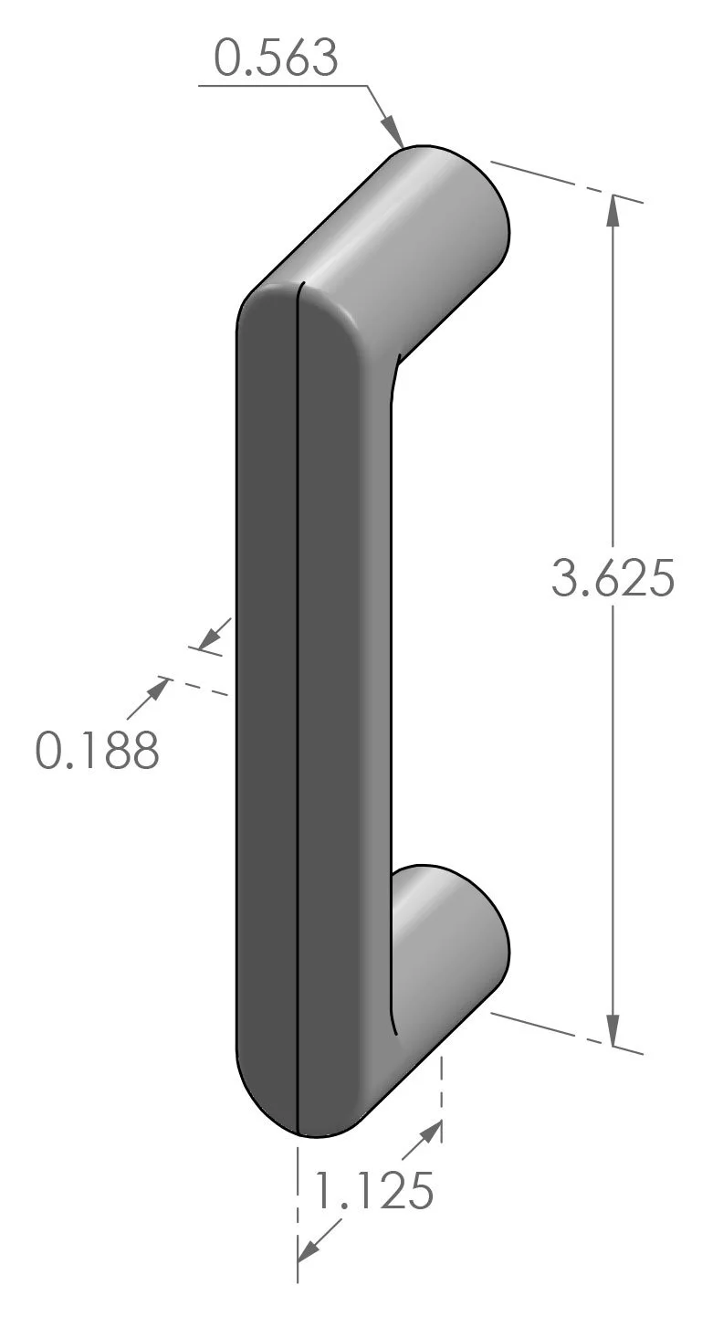 CK-909 Contemporary Cabinet Pull Specifications