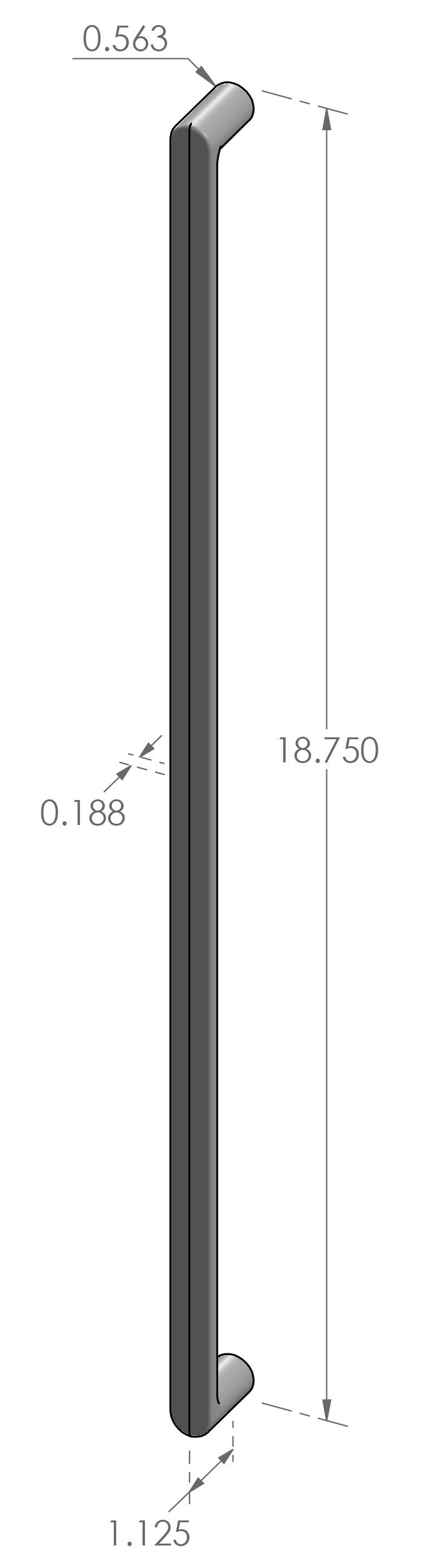 CK-912-18 Contemporary Cabinet Pull Specifications