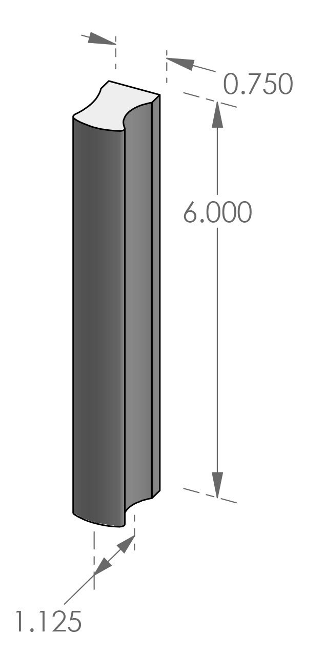CK-980-6 Contemporary Cabinet Pull Specifications