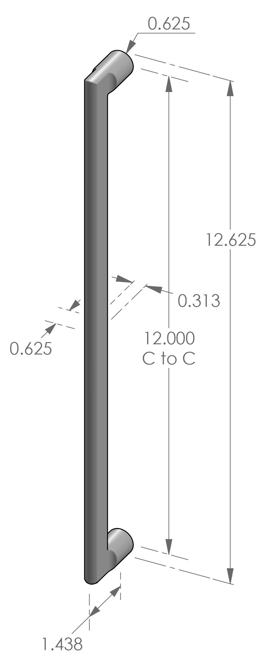 CK-1112 Contemporary Cabinet Pull Specifications