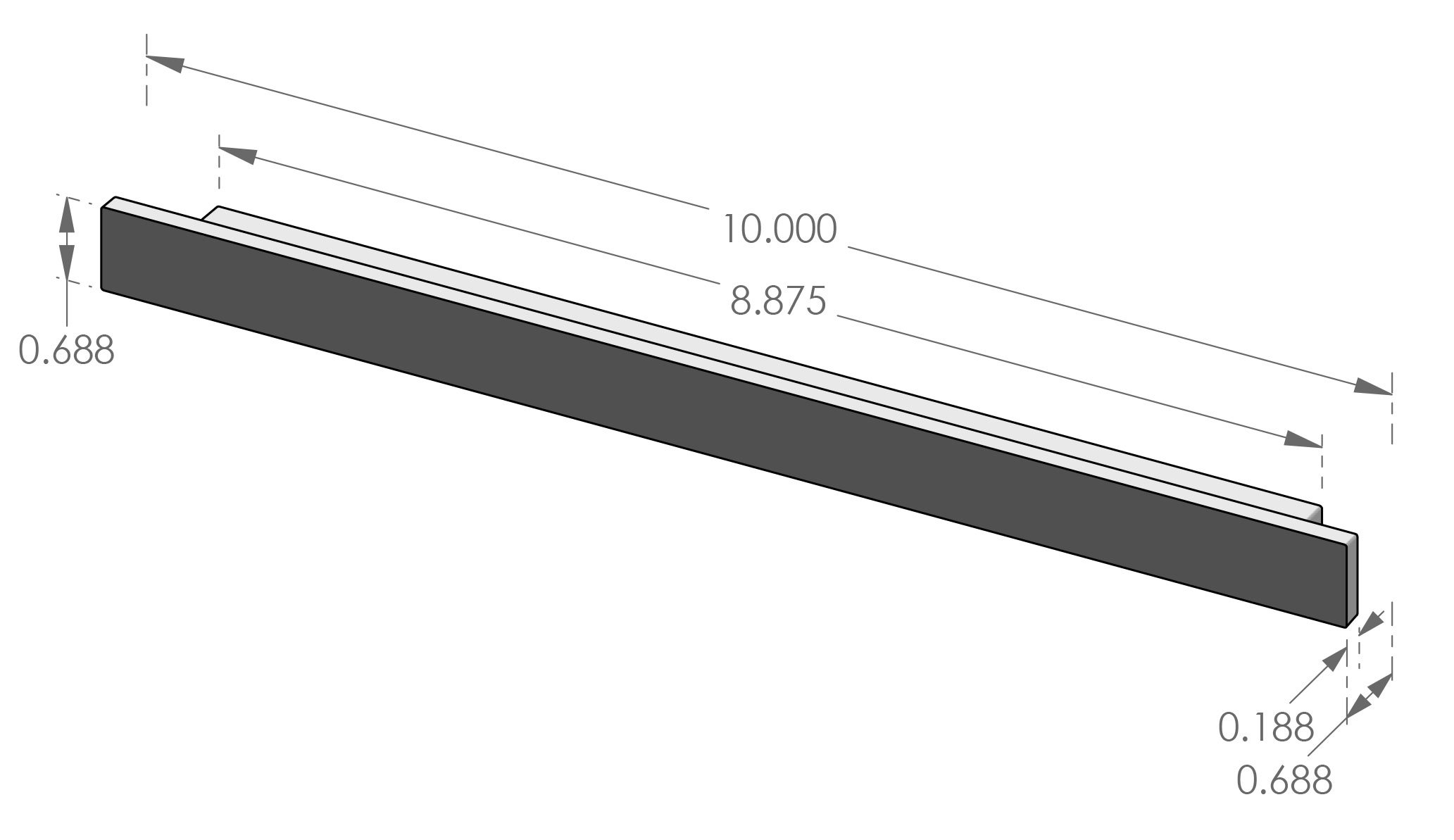 CK-1910 Contemporary Cabinet Pull Specifications