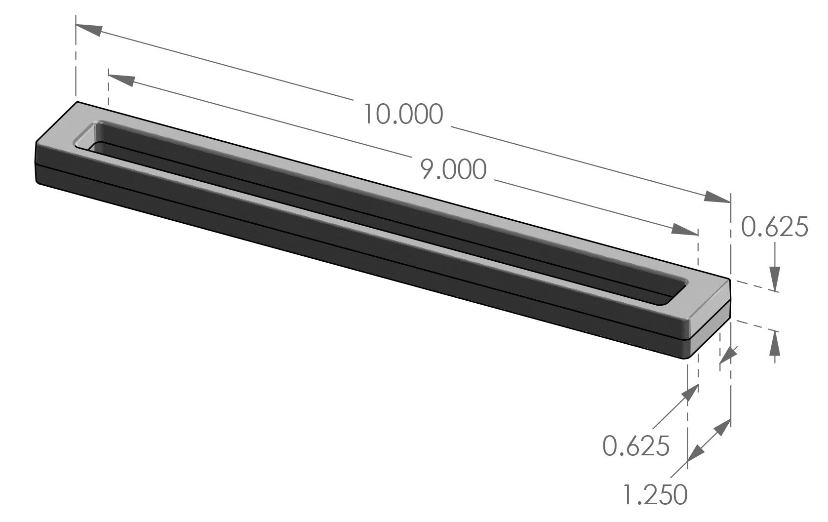 CK-2000-10 Contemporary Cabinet Pull Specifications