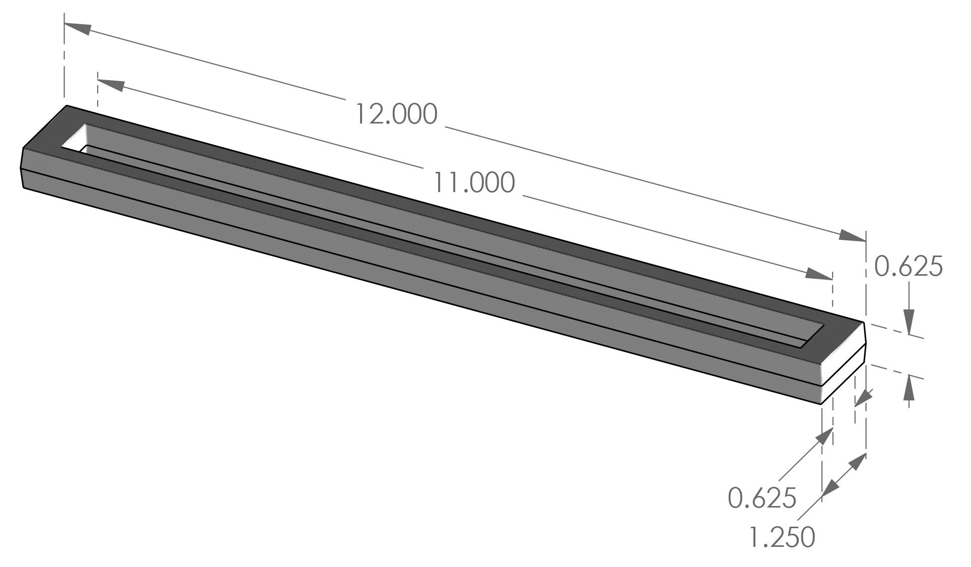 CK-2000-12 Contemporary Cabinet Pull Specifications