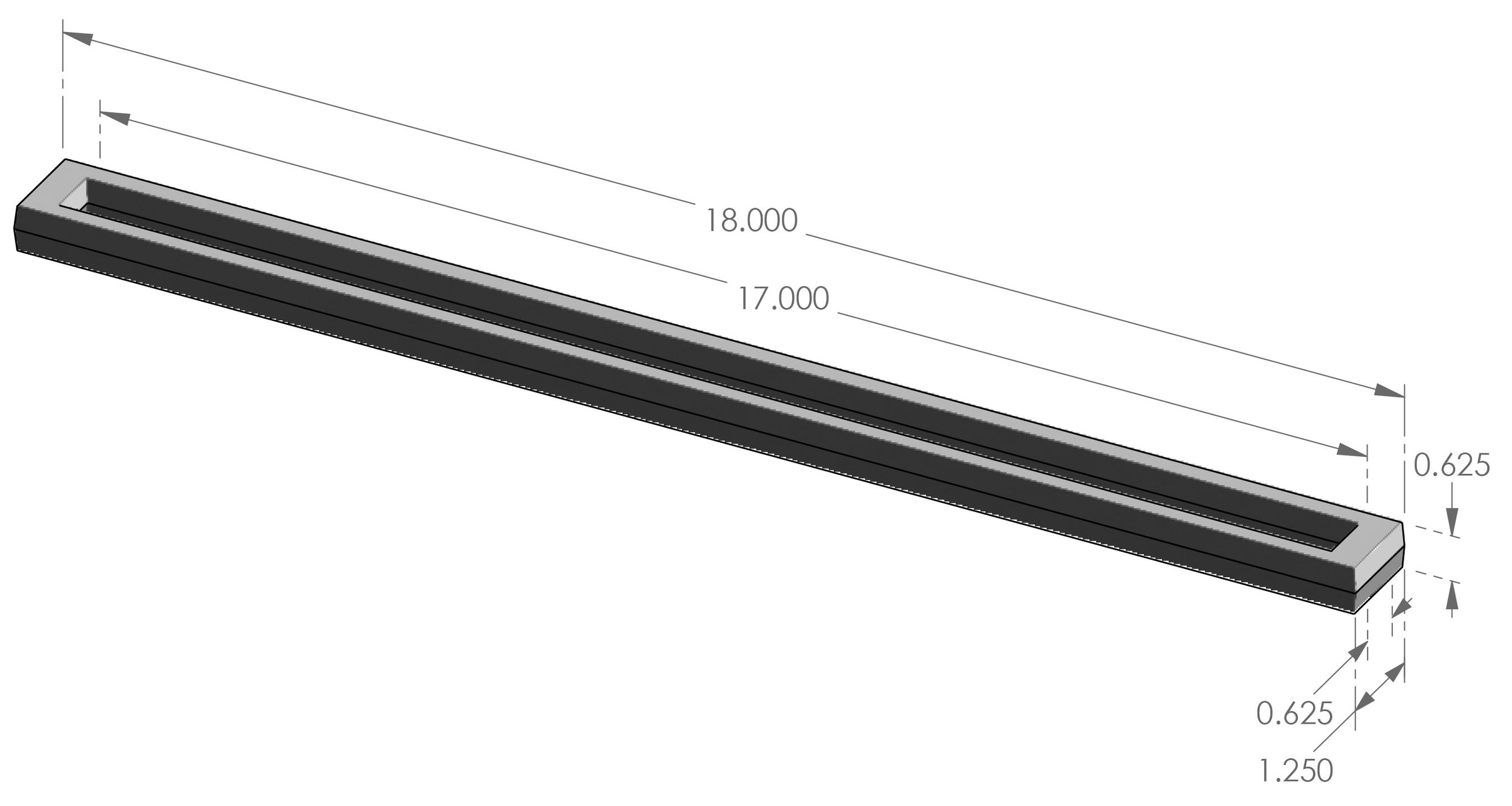 CK-2000-18 Contemporary Cabinet Pull Specifications