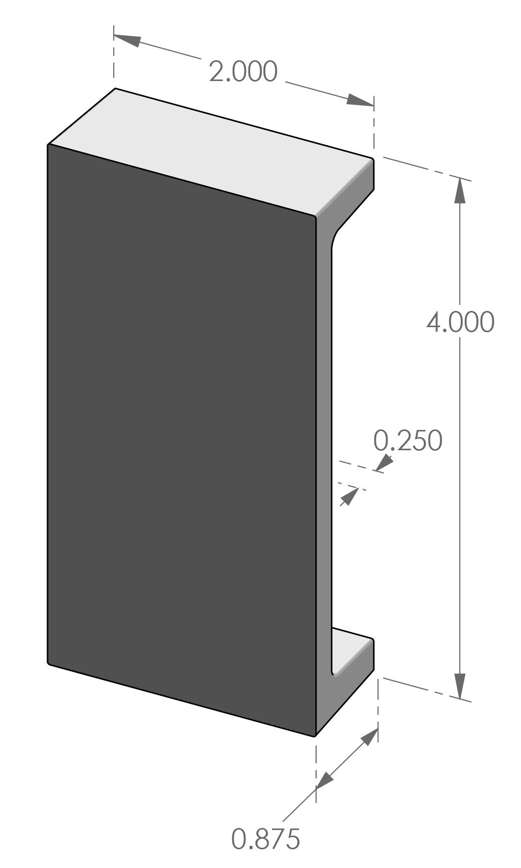 CK-9204 Contemporary Cabinet Pull Specifications
