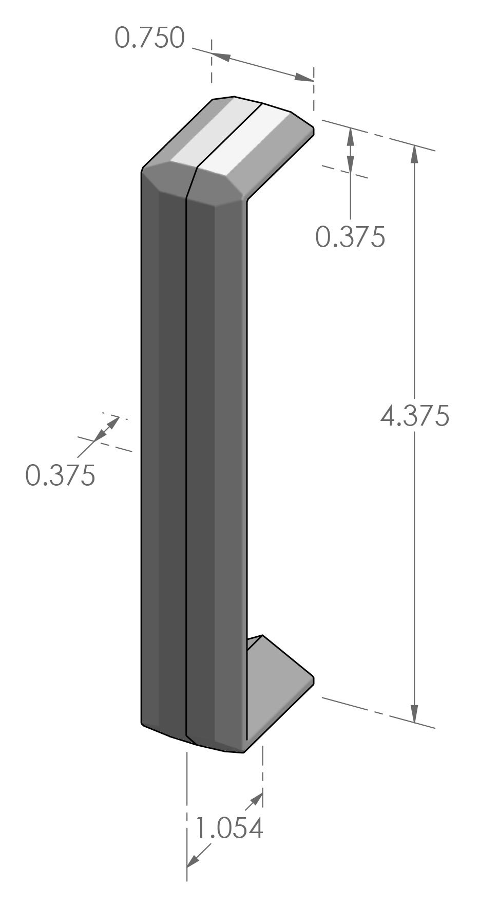 CK-9305 Contemporary Cabinet Pull Specifications