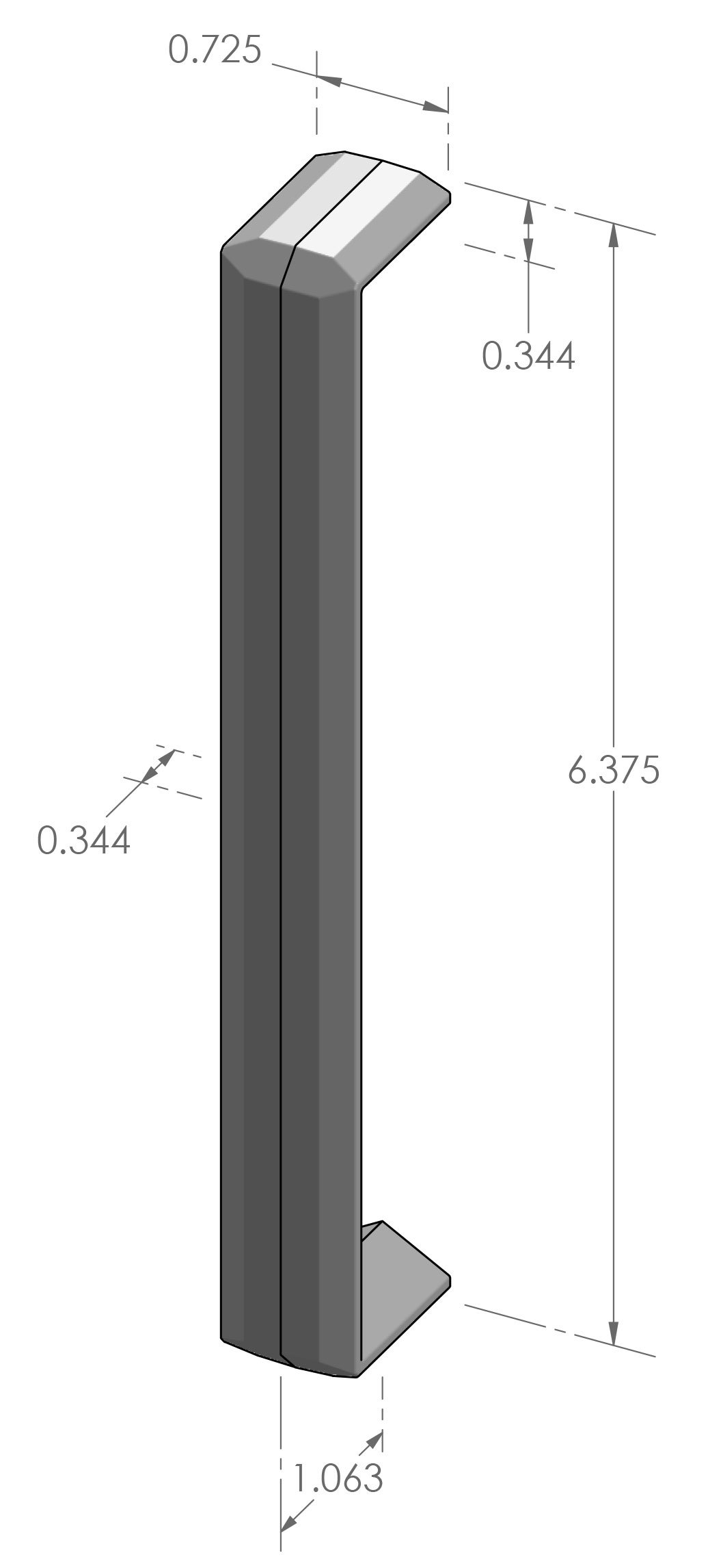 CK-9307 Contemporary Cabinet Pull Specifications