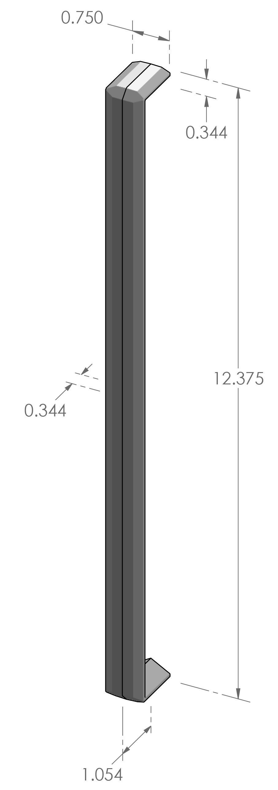 CK-9313 Contemporary Cabinet Pull Specifications