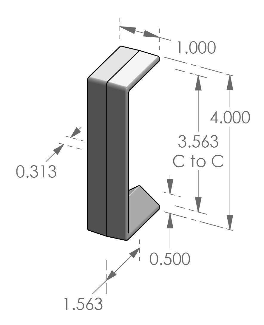 CK-9504 Contemporary Cabinet Pull Specifications