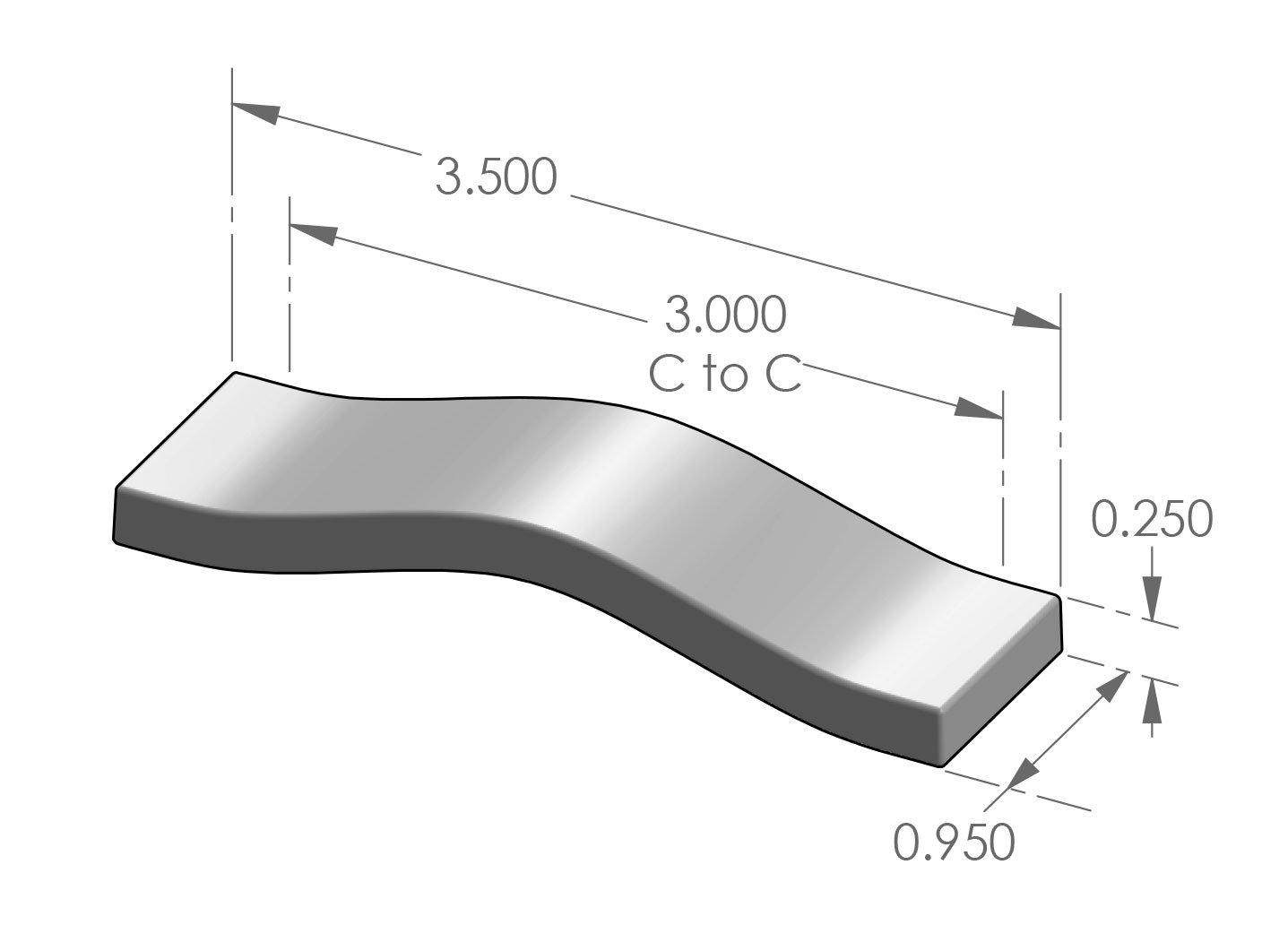 CK-LA350H The Lift Horizontal Large Cabinet Pull Specifications